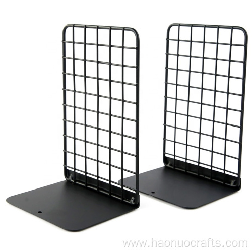 Simple grid book stand iron book holder bookshelf